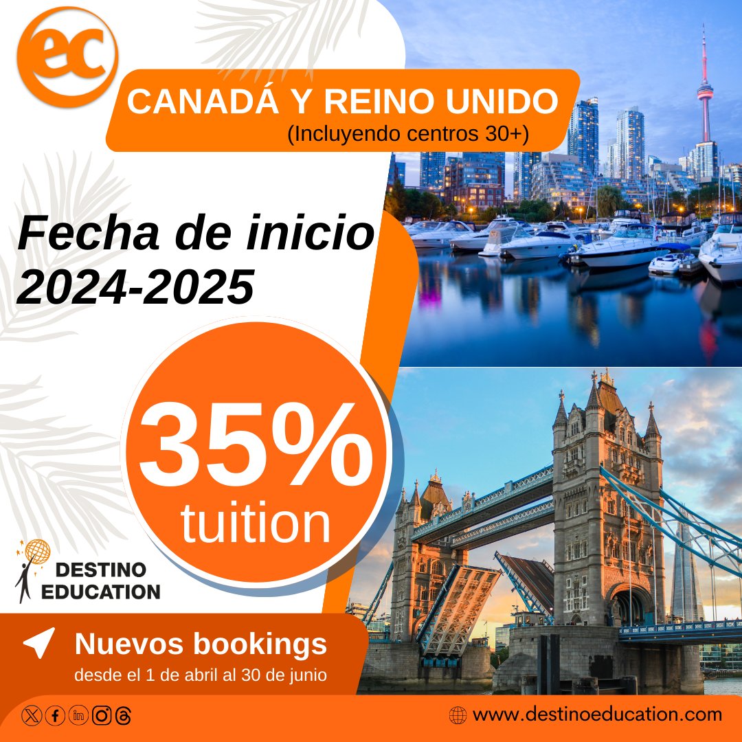 DestinoAUS's tweet photo. ¡La oportunidad que buscas para estudiar inglés este 2024!
#estudiainglésenelextranjero #Canada2024 #USA #Dublin #malta❤️ #capetown #destinoeducation #destinoeducation2024 https://t.co/m3NwVrMUJq