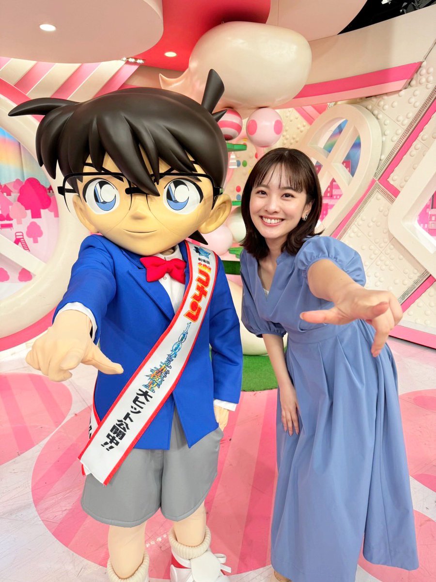 名探偵コナン100万ドルの五稜星 公開日のきのう、Oha!4のスタジオに来