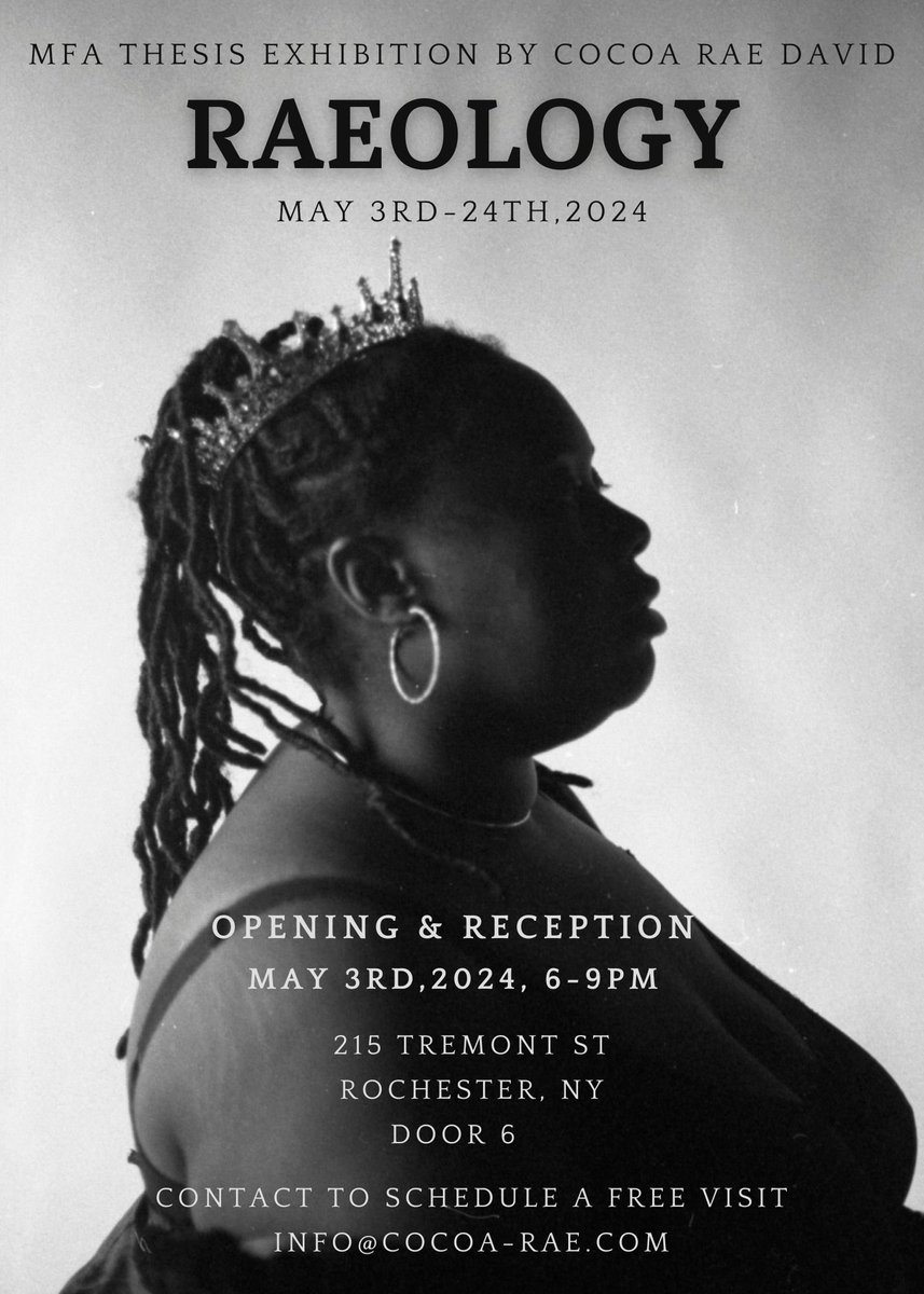 Since everyone has been asking lol here y’all go! 

I’m officially the last VSW thesis exhibition to happen through their MFA program with SUNY Brockport.

This is my first solo exhibition shot and curated by moi, held in my black owned studio space. Plz share 🥳🙌🏿