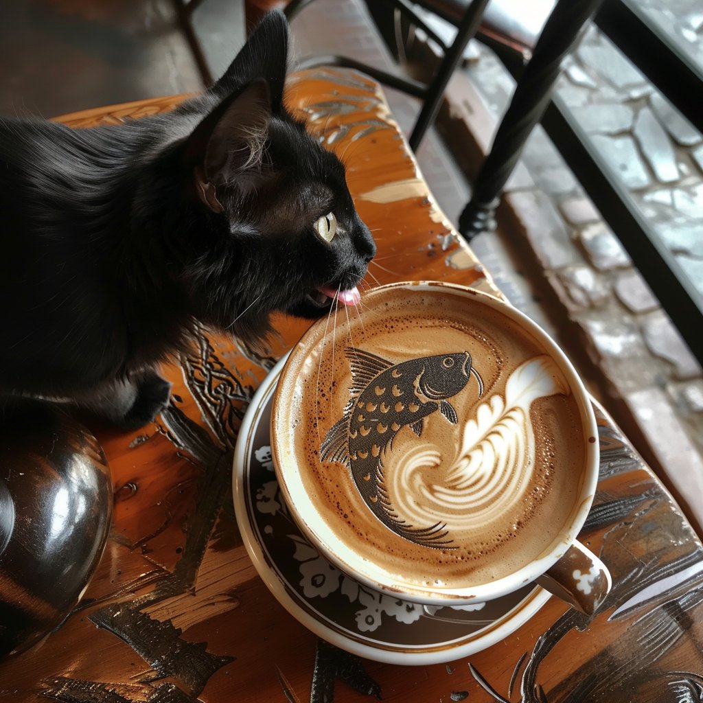 Did you have your coffee today?
#coffeeart #coffeeddict #midjourneyart #aiart #aicat #coffee #blackcats