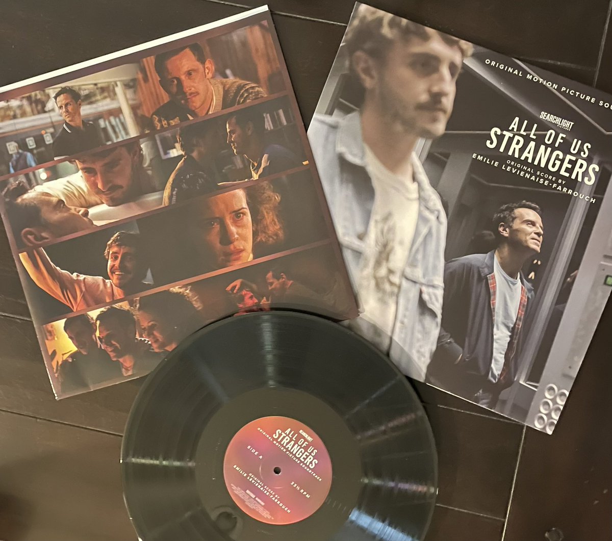 Leaning into this sad moody weather with the newly released score/ soundtrack from #AllOfUsStrangers. And, no joke, a said an audible “awwww” when I opened up the shipping mailer. 🥹😭