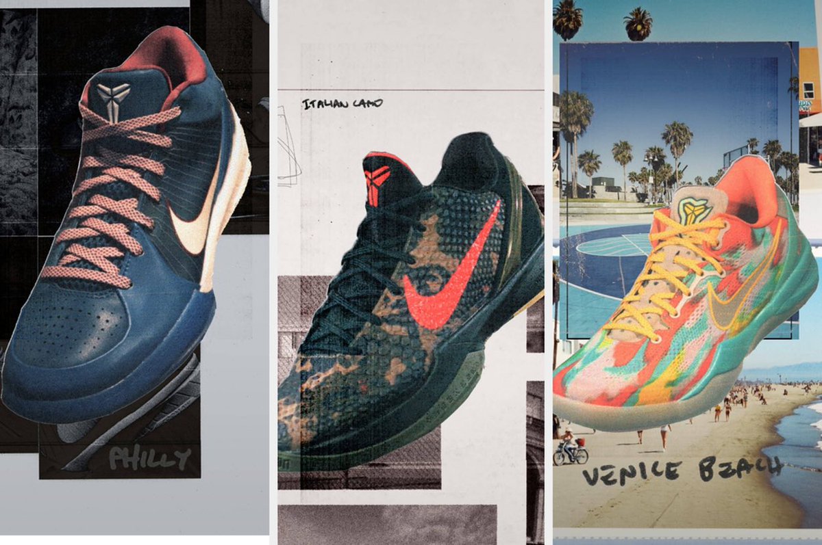 LacedGlobal's tweet photo. 3 pairs of Kobe Protros releasing tomorrow 11 am ET/8 am PT on Nike #SNKRS app and select retailers 🐍
"Kobe 4 Protro Philly"
"Kobe 6 Protro Italian Camo"
"Kobe 8 Protro Venice Beach" https://t.co/WZo4J6LMih