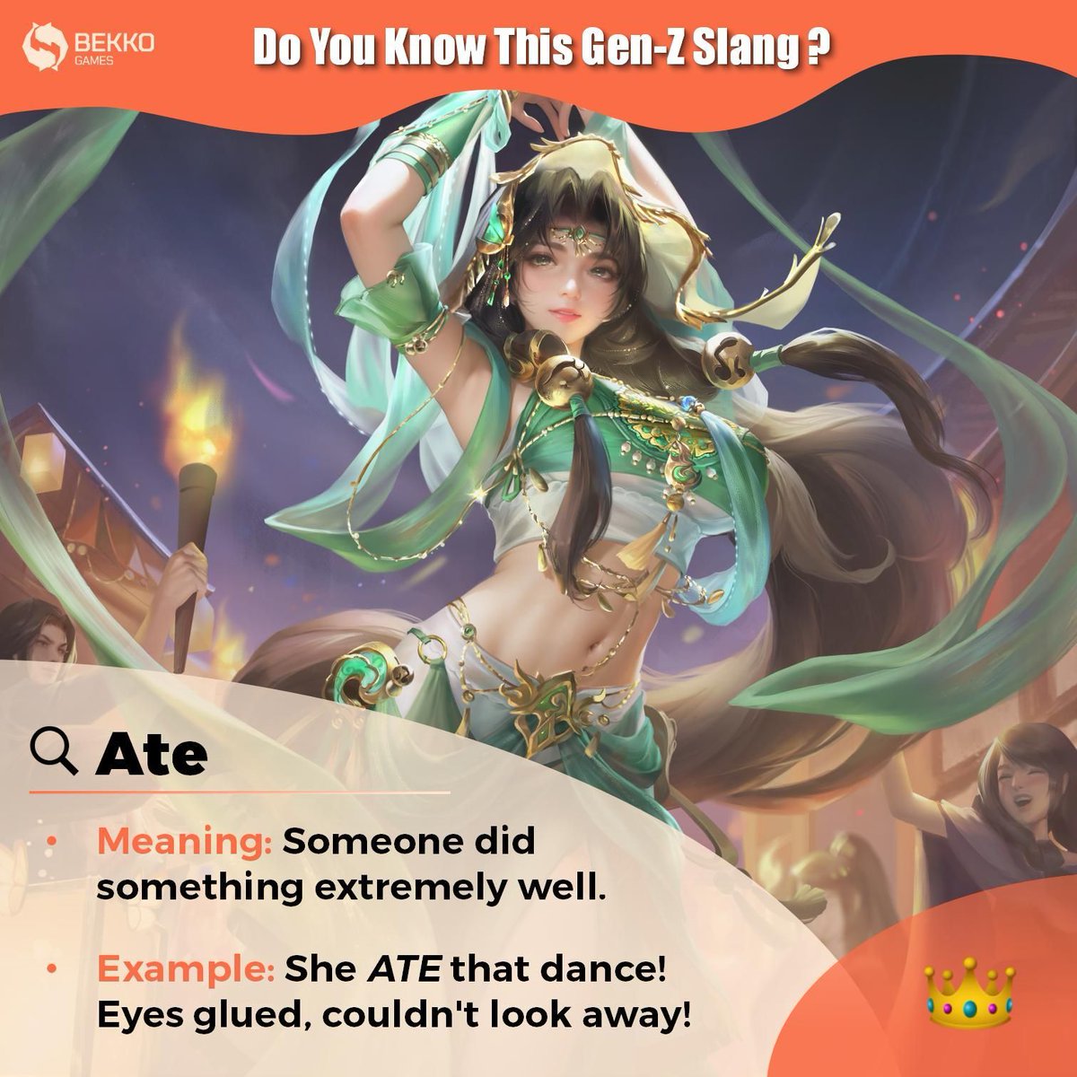 BekkoGames's tweet photo. Who or what absolutely #ATE this week? 👑
Let's celebrate those wins! #AteItUp 👏

#BekkoGames #GenZ #GenZSlang #GameArt https://t.co/WzFv5QUNZe