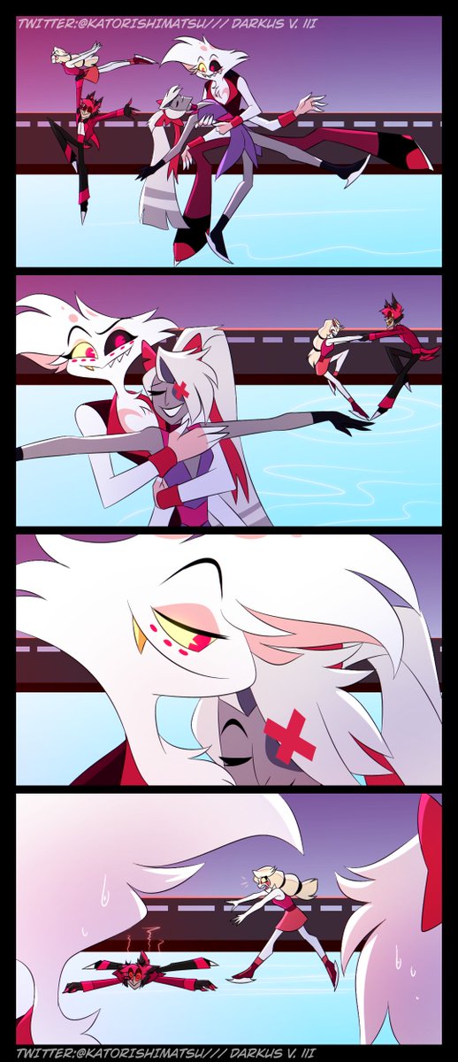 katorishimatsu's tweet photo. Double date on ice 💖🧊

#HazbinHotel #charlastor #radiobelle #HazbinHotelAlastor #HazbinHotelCharlie #alastorxcharlie #chalastor #Чарластор #阿拉查 #アラチャ #찰래스터 #HazbinHotelFanart #HazbinHotelVaggie #HazbinHotelAngelDust #Spidermoth #AngelxVaggie https://t.co/7ZyUjunT3Y
