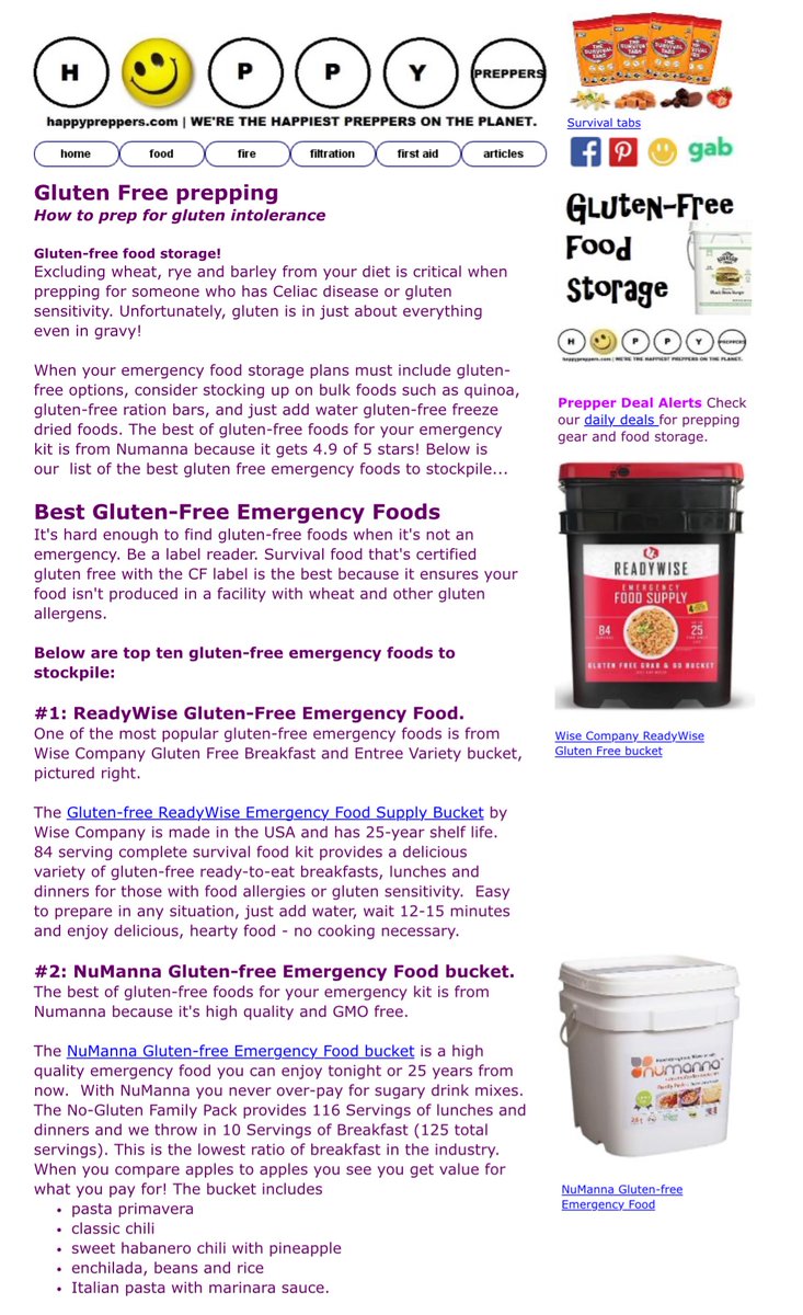 @TXBeks2 Wheat is also lurking in gravy! Certainly you need to make preparations for emergencies…

GLUTEN FREE EMERGENCY PREPAREDNESS:
happypreppers.com/gluten-free-pr…