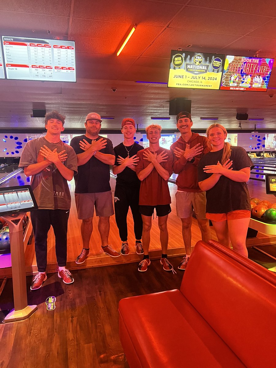 Tuttle_Boys's tweet photo. Owasso Invitational Champions: The Monarchs! 

Most Valuable Bowler and High Scorer @nate_henn9 rolled a 187. Also registered a 77 on the night, but who cares!!! https://t.co/fq7Bn9kI3Y