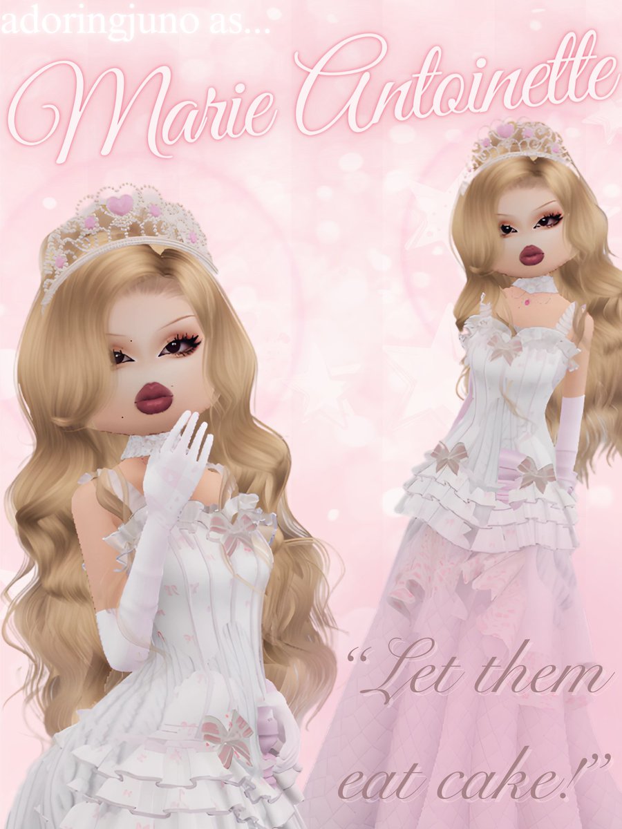 tried to do Marie Antoinette in dress to impress <3 #DressToImpress #dti #dress2impress #roblox @_Dress2Impress