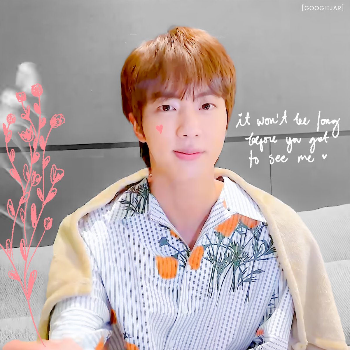 'your flower-like Seokjin is back' 🌷