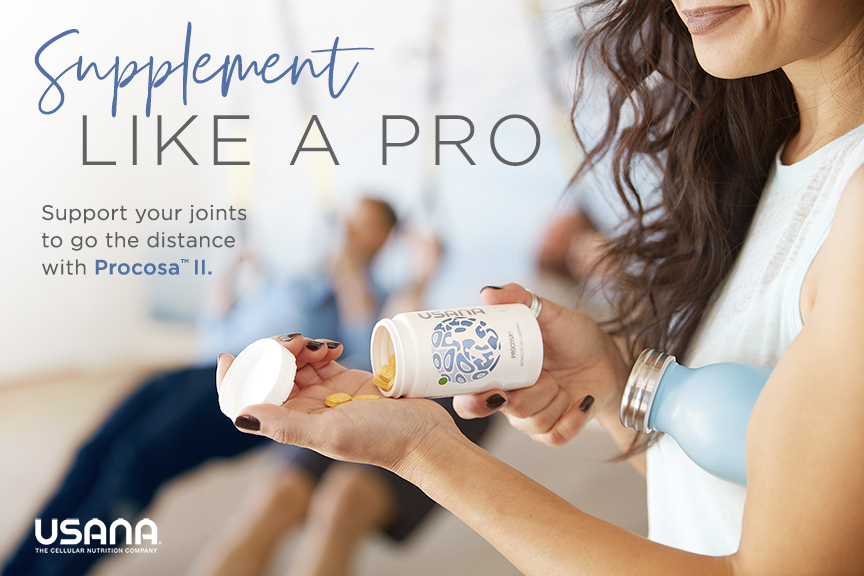 Add Procosa, featuring USANA’s exclusive InCelligence Joint Support Complex, to help maintain and protect your joint health. One simple step can help sustain your active lifestyle.