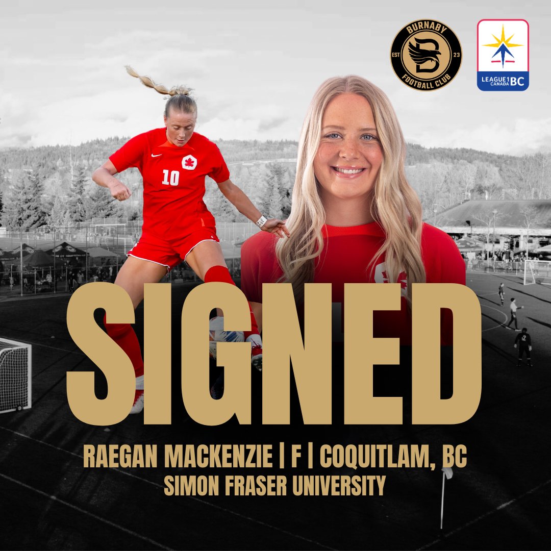 SIGNING ALERT 🚨🦅
Burnaby FC is excited to announce the signing of Forward Raegan Mackenzie from Coquitlam, BC.

Welcome, Raegan!