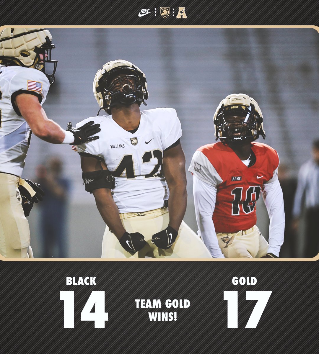 TEAM GOLD WINS! Gold comes from behind to take the Black & Gold Spring Game! #FridayKnightLights