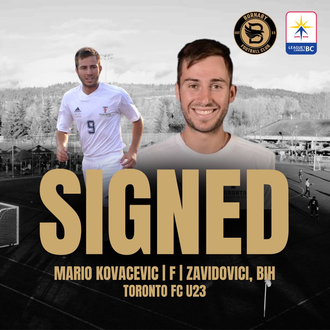 SIGNING ALERT 🚨🦅
Burnaby FC is excited to announce the signing of Forward Mario Kovacevic from Zavidovici, Bosnia and Hercegovina.

Welcome, Mario!
