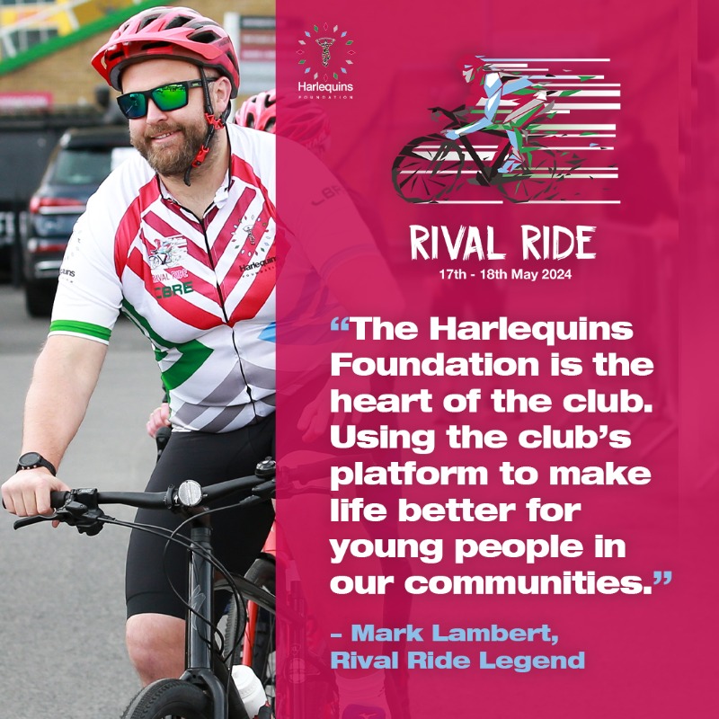 1️⃣ Month to go! Ex- @harlequins players and Rival Ride ambassadors Olly Kohn and Mark Lambert are taking on this year's challenge! 🚴‍♀️ Support them and all of our riders by donating here⬇️ justgiving.com/campaign/rival…