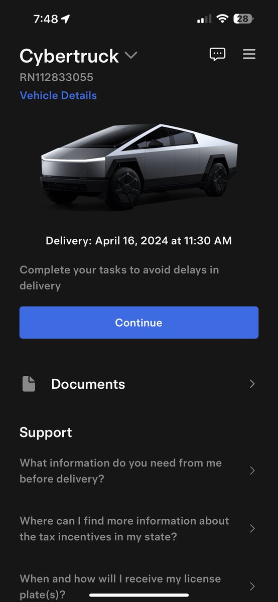 dm5272's tweet image. #Tesla #elomusk Completed my order, then received my vin 005524, then a delivery date.  Tuesday! 4/16
Then they cancelled my delivery🤯

What’s worst than waiting?
Getting told you’re getting it, then have it taken away! 😭