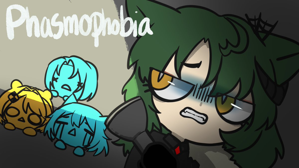BUT WAIT THERES MORE playing phasmophobia with @AndrawnStudios @Honey_Kub and @wolfychuuu ! live on twitch and youtube!