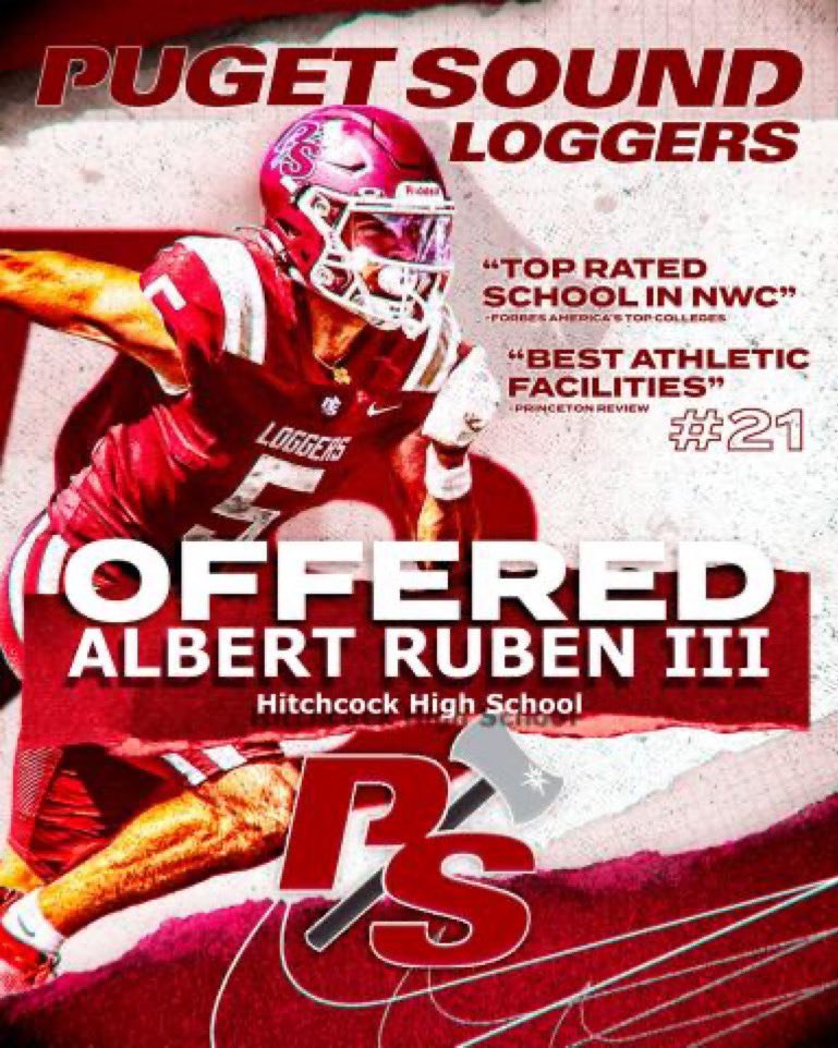 #AGTG After a great conversation with @LOGGER_LBCOACH and @CoachRamirez21 I’m blessed to receive my 1st offer from The University of Puget Sound @P_S_football #LoggerUP @Stretchright @SnapsRecruiting @HHSstrength @ChubbyJones1