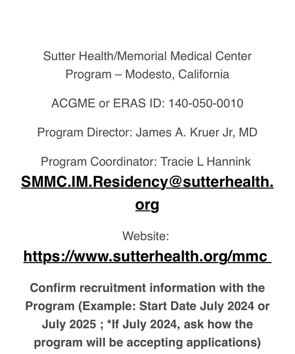 ‼️Internal Medicine Program PGY-1‼️
#MatchDay #match2024 #soap2024 #MedTwitter #MedX #unmatchedmd #unfilled #img #ecfmg #ms4 #internalmedicine #gastroenterology #familymedicine #insidethematch