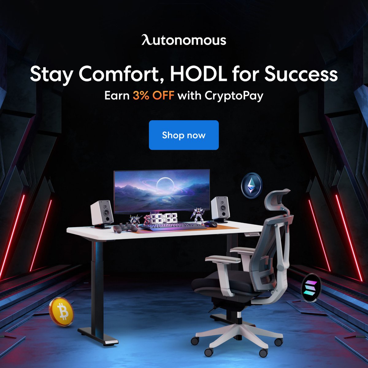 autonomous_labs's tweet photo. Dear Crypto addicts,

It's time for you to join our exclusive offer and let's pay with ease!

🚀 Enjoy 3% OFF on every order worldwide (US, UK, EU, CAN).
⚡And yes, you can combine with other discounts.

📌 Start saving now: https://t.co/6BU64IKLcm

#cryptopayment #exclusive https://t.co/6GK1MUIYKP