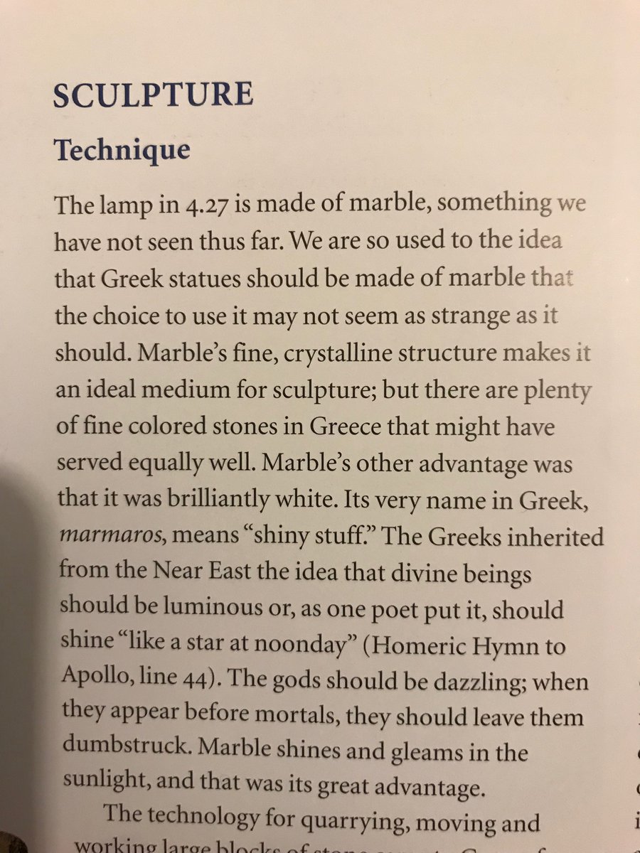 Important to remember that the Greeks had polychrome temples, but also that they often used unpainted marble, apparently for its shiny whiteness (and this remains the case whatever connections modern scholars may draw with ‘white supremacism’)