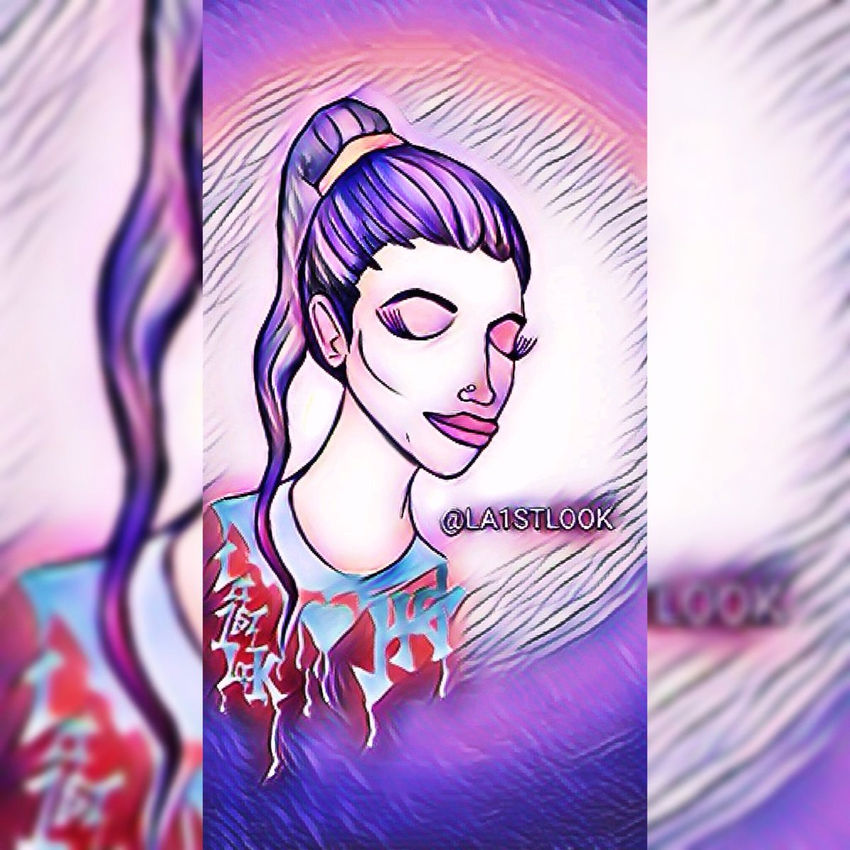 LA1STLOOK's tweet photo. ☔PURPLE M🌚🌕N💜
#la1stlook #art4you #art #artwork #portrait #drawing #cool #comic #graffiti #design #designed #makeup #mood #aura #tattoo #fun #heart #strength #power #joy #happy #smile #clown #crown #love #hairstyles #purple #mood #style #fashion #sky https://t.co/WvJ1PFPALM