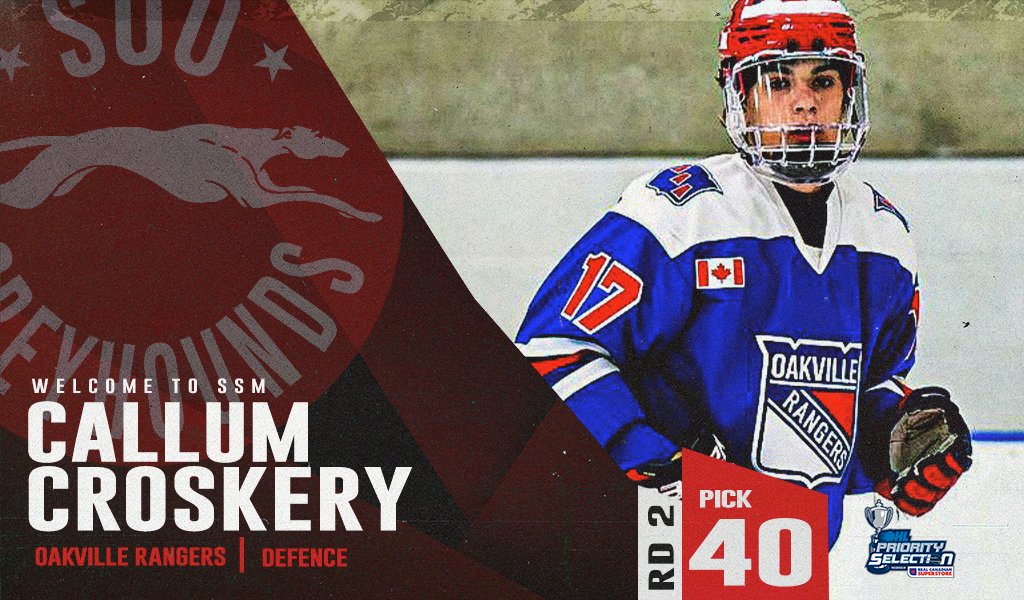 With the 40th pick in the 2024 OHL Priority Selection, the Soo Greyhounds are proud to select Callum Croskery from the Oakville Rangers!
<a href="/OHLHockey/">Ontario Hockey League</a> | #OHLDraft