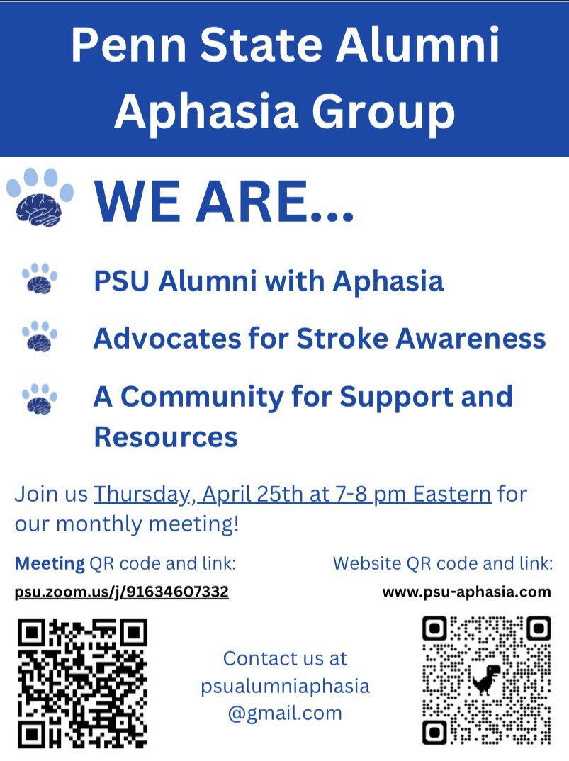 Penn State Alumni Aphasia Group tweet media
