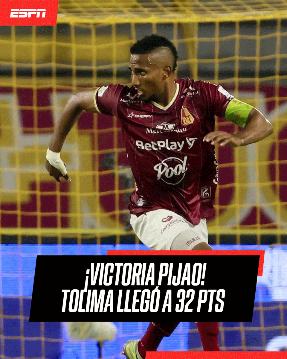 🚨 ¡Se impuso como local! ⚽ Deportes Tolima superó 2-1 a Águilas Doradas en la fecha 16 de la Liga Colombiana. Los Pijaos ganaron con tantos de Hernández y Cortés.