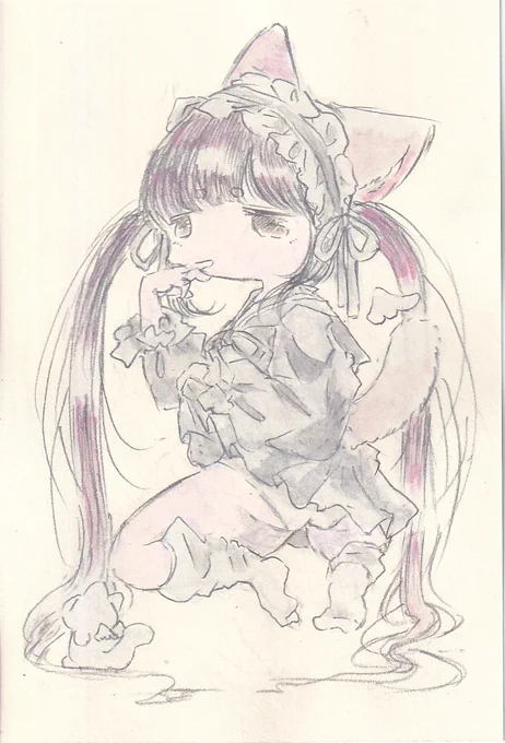 甘いのちょうだい。#イラスト #女の子 #ケモ耳 #天使 #ツインテール 