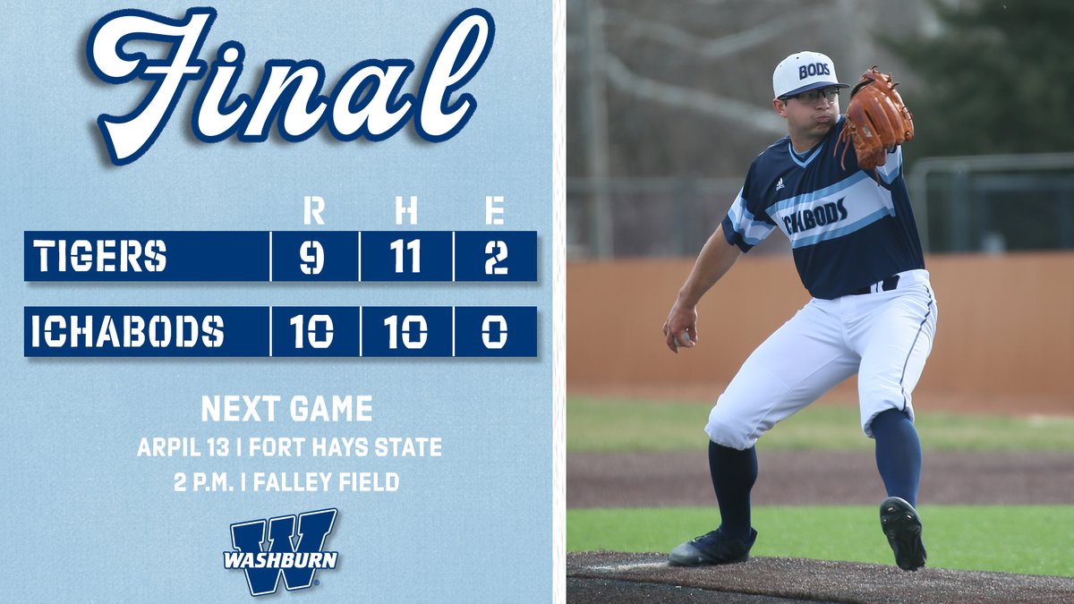 FINAL | Ichabods score three in the eighth and Charlie Kiefer closes the door in the ninth to take game one from the Tigers! #GoBods