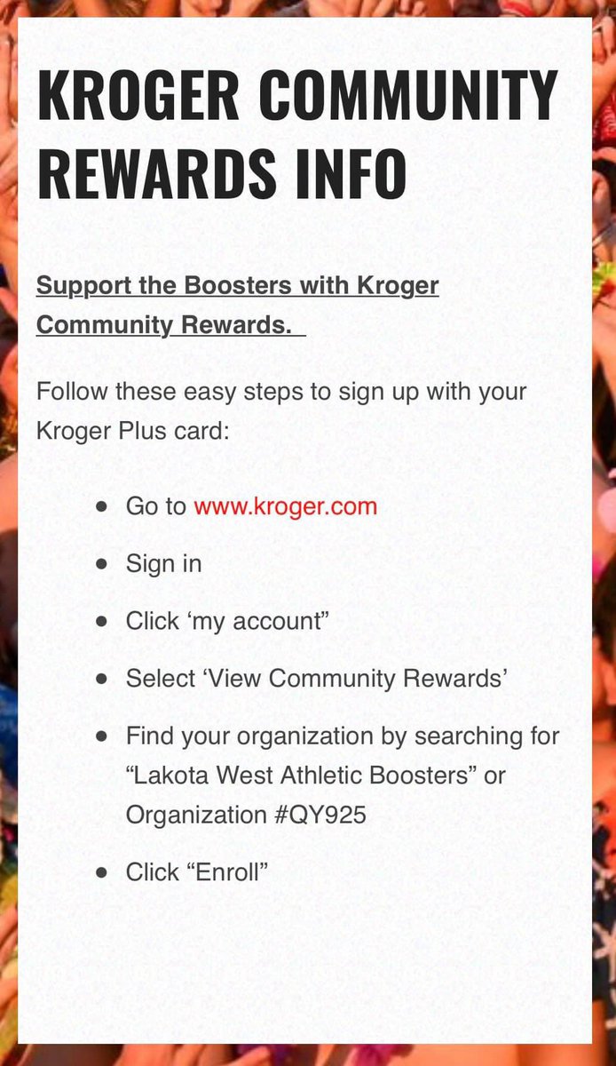 Shop at Kroger’s and Support YOUR Lakota West Athletic Boosters!! @westfirebirds @FirebirdTweets