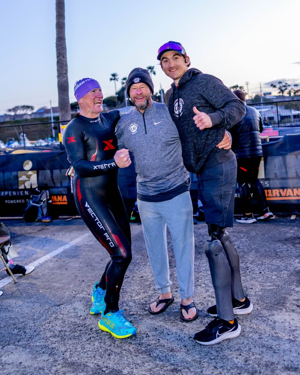 Last weekend's @AthleticBrewing @IRONMANtri 70.3 Oceanside race had 35 CAF fundraisers and 25 CAF adaptive athletes compete, coming together to raise close to $100K to support more athletes for their next race! #TeamCAF #Ironman703 #AdaptiveSports #BreakingBarriers