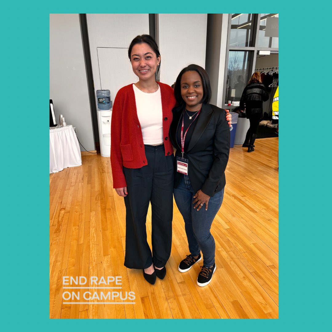 Our CEO @HerstoryK with Chanel Miller, who was another speaker at @PhillipsExeter’s inaugural #SexualAssaultAwareness Summit. If you haven’t read her powerful book “Know My Name”, we highly recommend. 💕 #SAAM