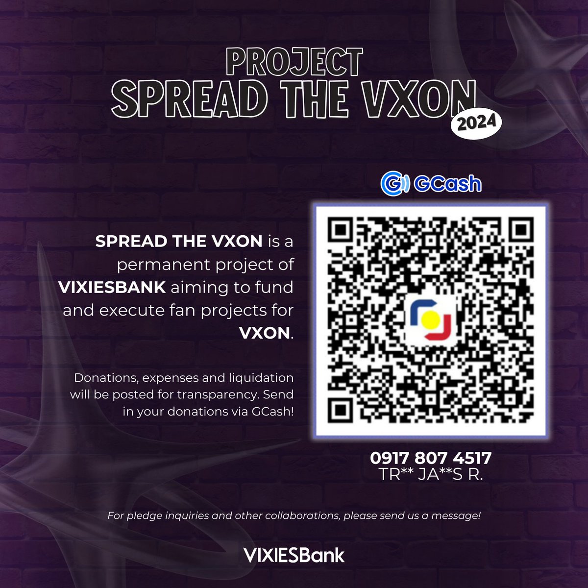 VixiesBank's tweet photo. [📢] Want to send your love to VXON but can't attend their events? You can still support them by donating and pledging for our fan projects! ✨

VIXIESBank is open to your donations, 24/7, all year round! https://t.co/WIyCnmiE6k