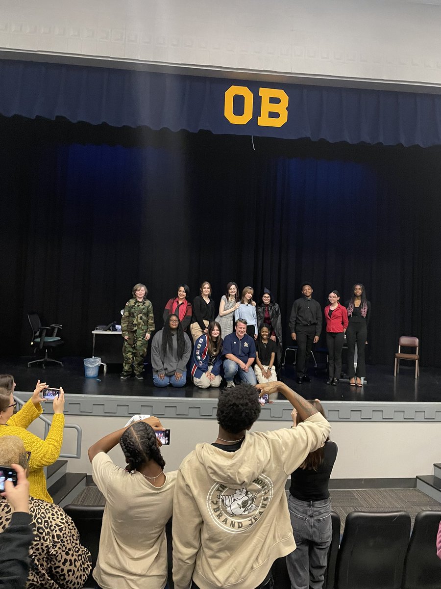 OBMSQuistors's tweet photo. For the first time in a number of years the Auditorium of OBMS put on a play. Hard Candy was a hit and our students performed like stars! #theplacetOBe #OBPride #TeamDCS https://t.co/p3cKvjqKU6