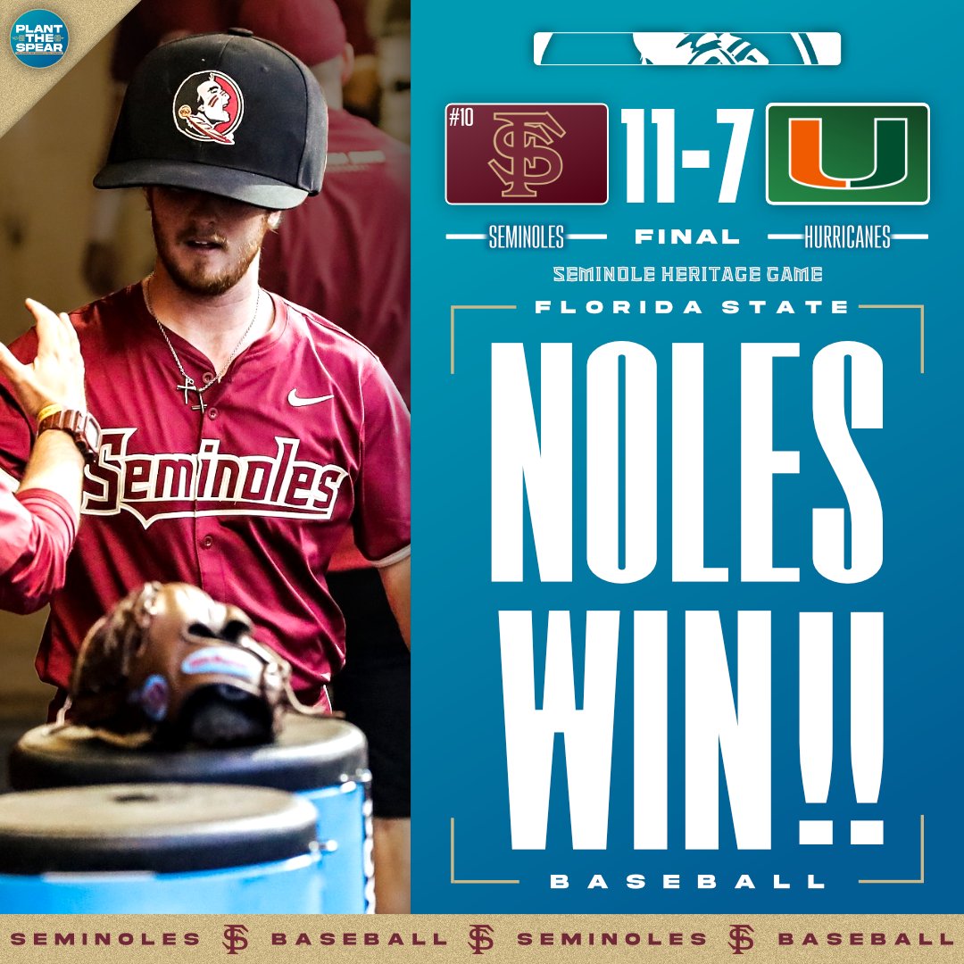 Another BIG rivalry series win for the Noles‼️Baseball 🤝 Football = State Champs🏆