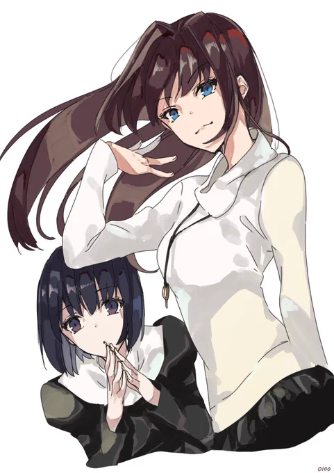 だいぶ前に描いた青子と有珠。まほよコラボ楽しみだ………楽しみだ!!! 