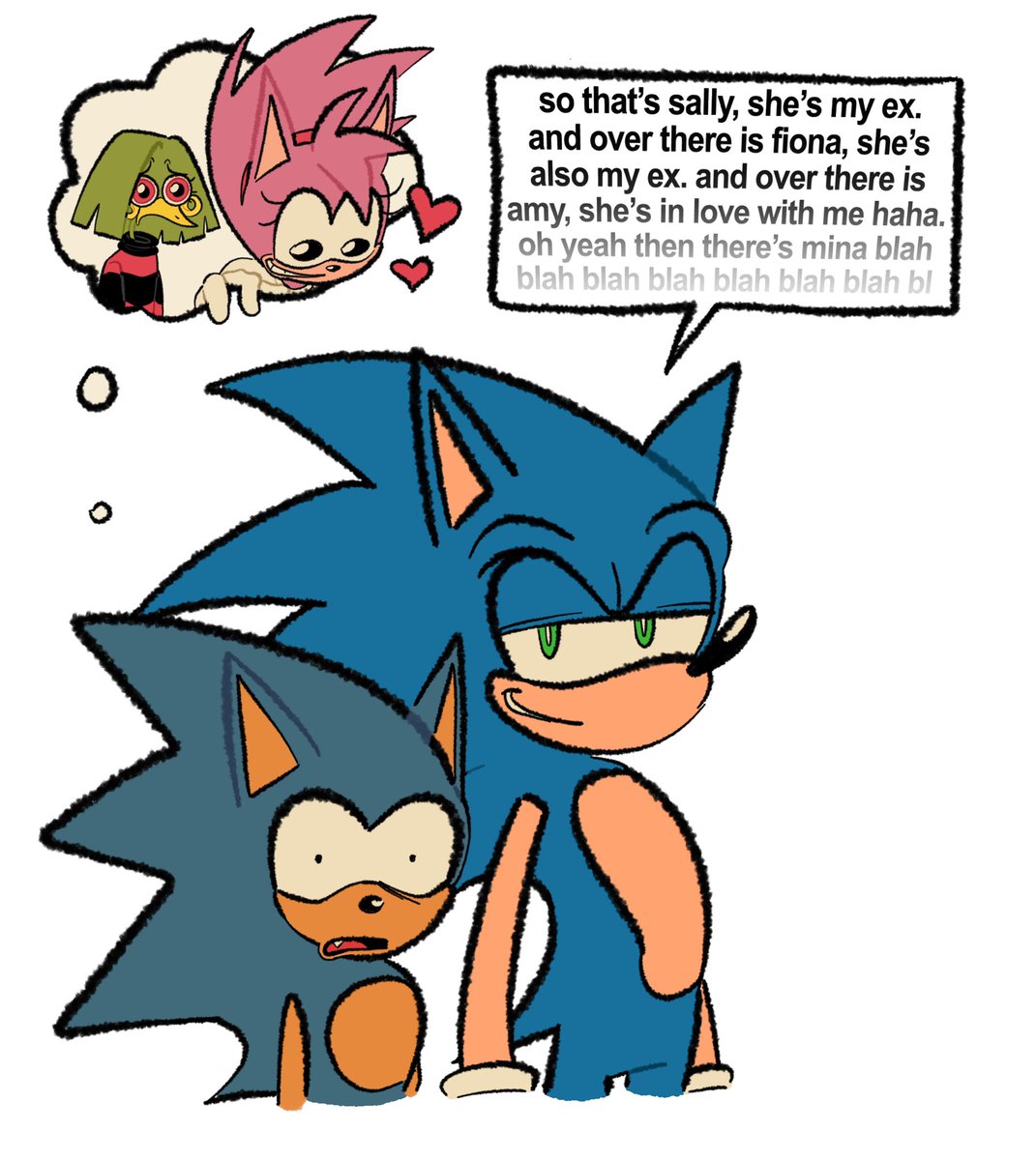 do you guys think fleetway would have a mental breakdown hearing about archie sonic love triangles #SonicTheHedgehog #SonicArchie #SonicTheComic