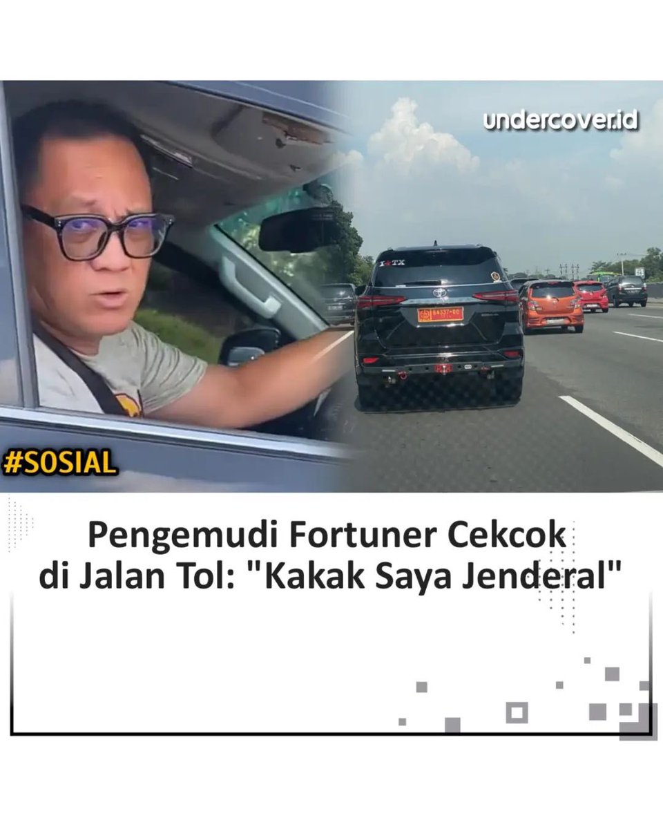 Pengendara Fortuner Cek Cok Dijalan Tol Mentang mentang punya kakak jendral bisa bawa mobil seenaknya??? -a thread-