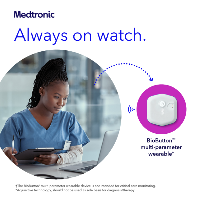 RayAstonMartin's tweet photo. Help identify adverse trends and intervene earlier through continuous remote patient monitoring, which helps enhance monitoring options for lower acuity patients. Learn how the BioButton®* multi-parameter wearable† can help. #MedtronicEmployee https://t.co/iO3ZaTdzrd https://t.co/tidCzKs0xH