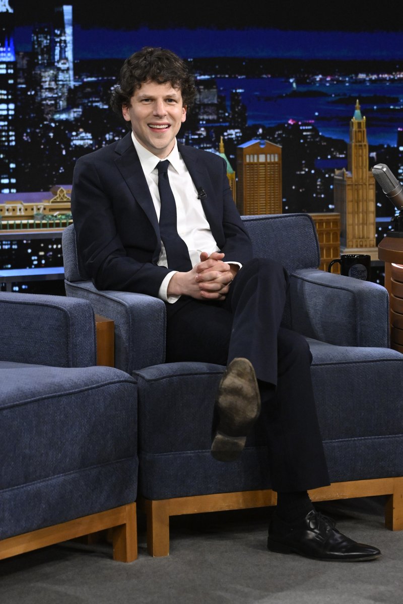 Jesse Eisenberg is in the building to talk his new film Sasquatch Sunset! #FallonTonight