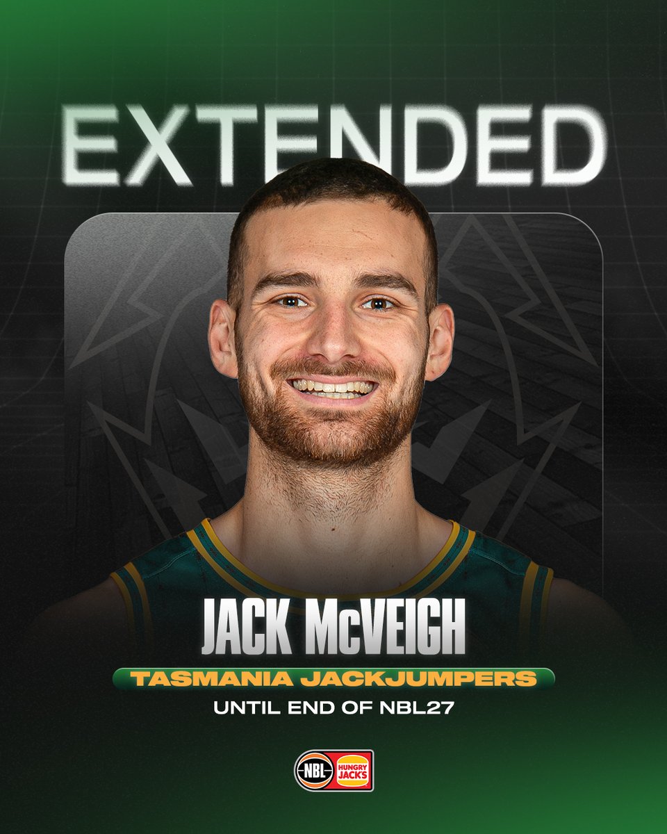 The island hero 🏆 @JackJumpers star Jack McVeigh has extended his stay on the island, committing until the end of NBL27 ✍️ Read more: bit.ly/3Udxu0g