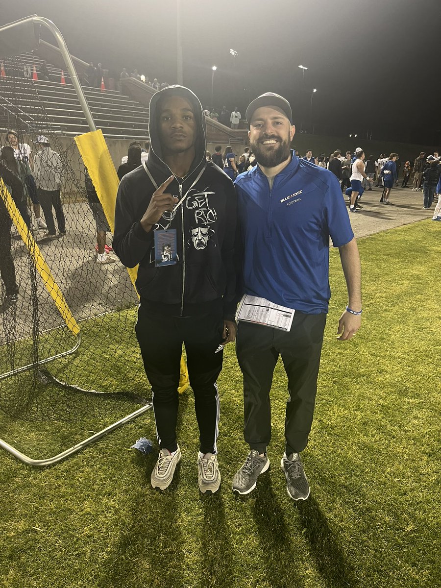 Jay2d7's tweet photo. Thank you, @CoachKirkendall had a great time at spring game can’t wait to come back for the first home game.💙 https://t.co/7zzVjDZ9TP