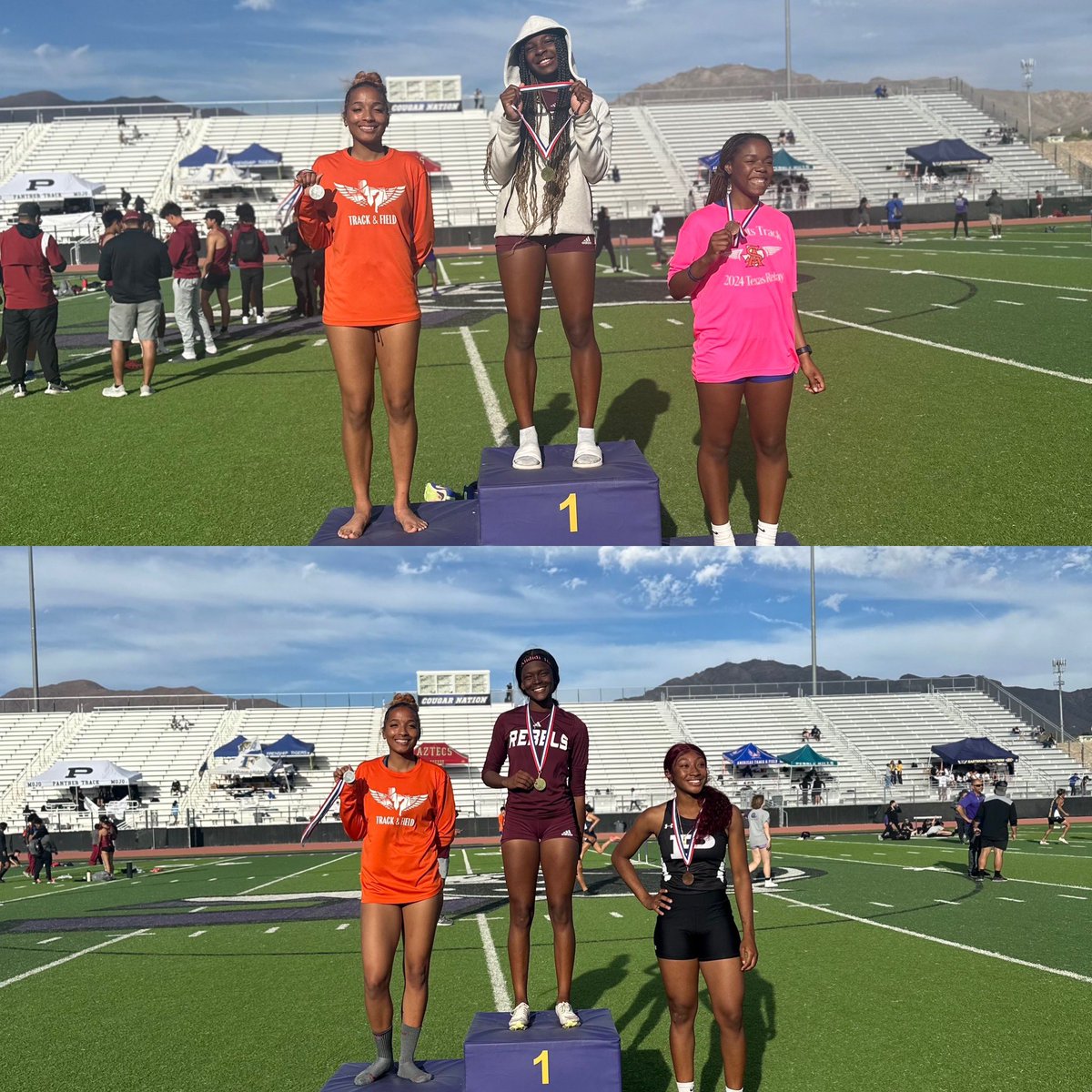 Pebble Hills Track and Field (@phhs_track) on Twitter photo Congratulations to <a href="/_julissadaniels/">Julissa Daniels</a>, the school record holder in the 100m and 200m finishes 🥈 in both races at the 6A Area Championships and advances to the 6A Regional Meet.
Julissa always qualified in the Long jump! @CoachWash_PHHS has two that qualified. Congratulations to <a href="/_julissadaniels/">Julissa Daniels</a>, the school record holder in the 100m and 200m finishes 🥈 in both races at the 6A Area Championships and advances to the 6A Regional Meet.
Julissa always qualified in the Long jump! @CoachWash_PHHS has two that qualified.