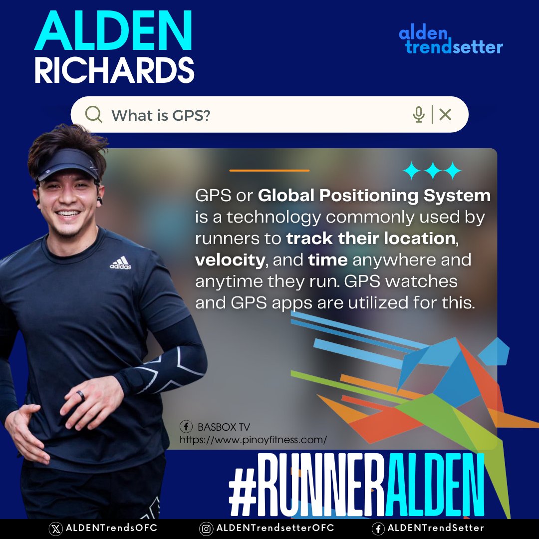 GPS [Global Positioning System] Most of us know this term already. But here's how it's defined in running perspective ☺️ @aldenrichards02 #RunnerALDEN #ALDENRichards