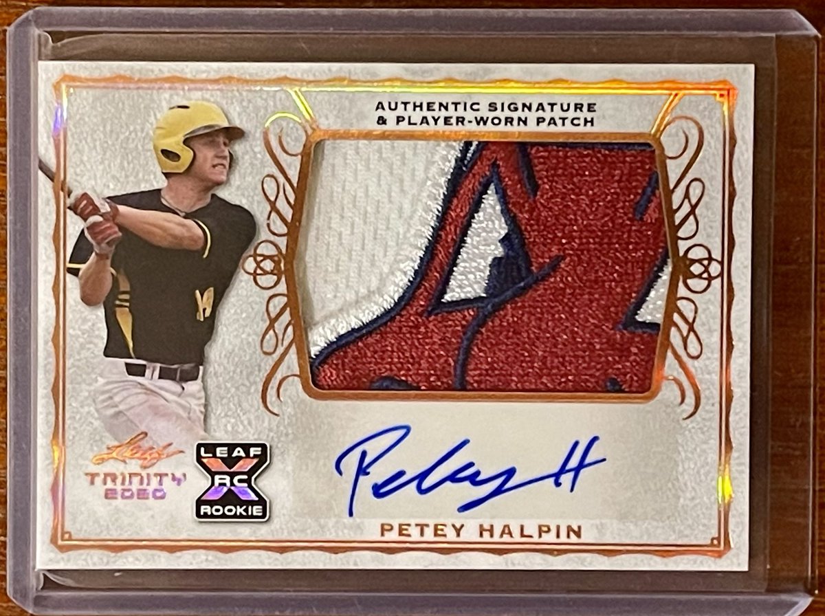 haldcottingham's tweet photo. Added another Petey to the collection today. That’s Petey auto no. 428. @peteyhalpin @CleGuardians @AkronRubberDuck @CLBClippers @Leaf_Cards @MiLB @MLB #petey #halpin #cleveland #guardians #BaseBall #baseballcards #chiefwahoo https://t.co/EnKPHGl0K4