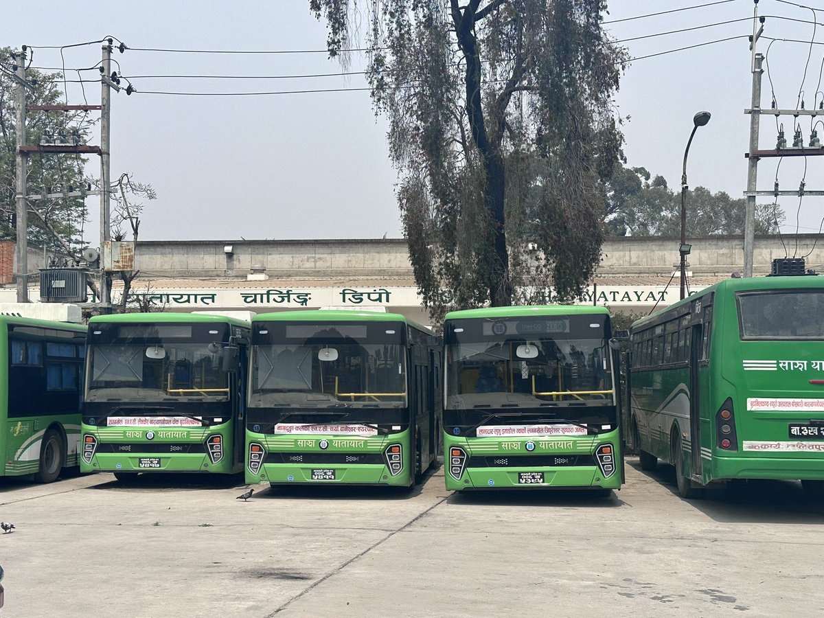 Sajha Yatayat Electric buses, with Rs30m investment from the Nepal Government🇳🇵, now have installed 1.1 MW charging station for its 40 electric buses. This benefits both the environment and economy, saving Nepal Rs20 million daily by reducing petroleum use, and perfectly aligns…