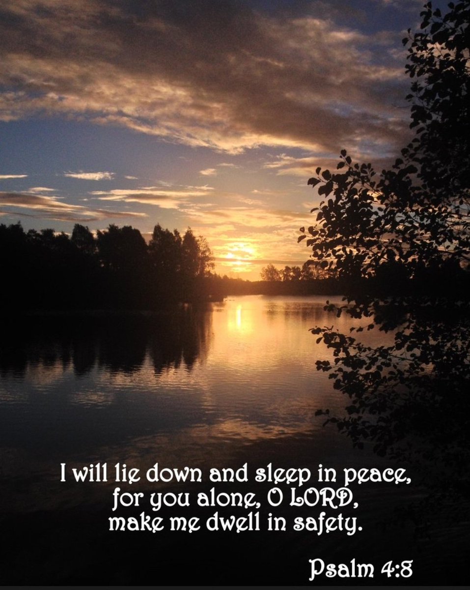 MMcLaughlinsong's tweet photo. I will lie down and sleep in peace, for You alone, O LORD,  make me dwell in safety.

Psalm 4:8 https://t.co/dvMVYR2UYk