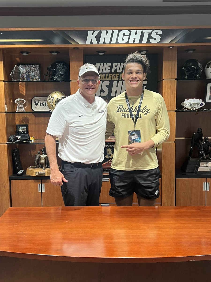 Had a great time at UCF! Always a great atmosphere! #GoKnights #ChargeOn @UCF_Football @CoachGusMalzahn @CoachKIngram