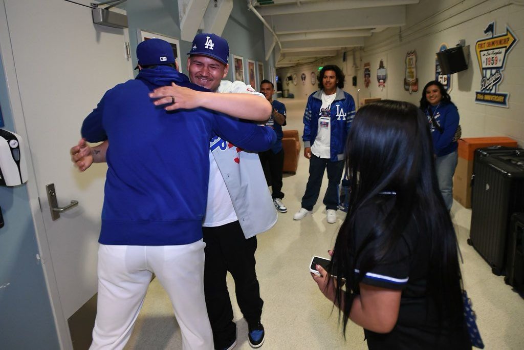 MattSeedorff's tweet photo. UPDATE: Ambar Roman got to meet Shohei Ohtani before tonight’s @Dodgers game.  Last week, she caught Ohtani’s first home run baseball as a Dodger.  Ambar and her husband were gifted club dugout seats for Friday’s game.  It just so happens, it’s Ambar’s birthday! #MLB https://t.co/zREZVIG918