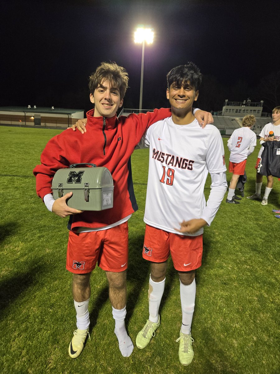 Nir passes the pale to Felix. Felix tallies 1 goal and 1 assist in his first game back. Congratulations. <a href="/MHSSports121/">Mustang Athletics</a>